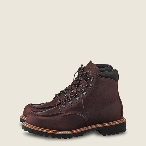 Red Wing Mens Sawmill - 6-inch Oil-slick Leather Steel Toe - Heritage Boots Dark Brown - 0563GQWVA